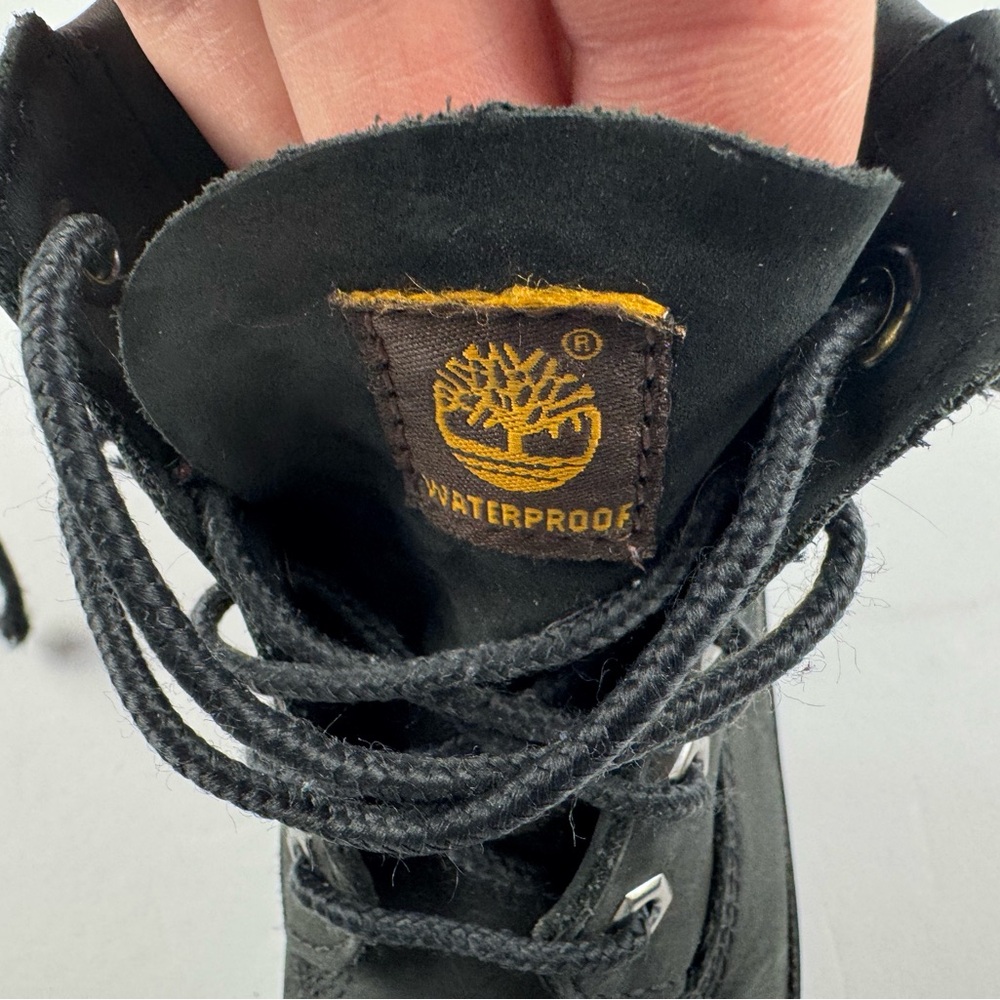 Timberland Black Nubuck Toddler 6-inch waterproof black boot size 10 - Picture 7 of 9